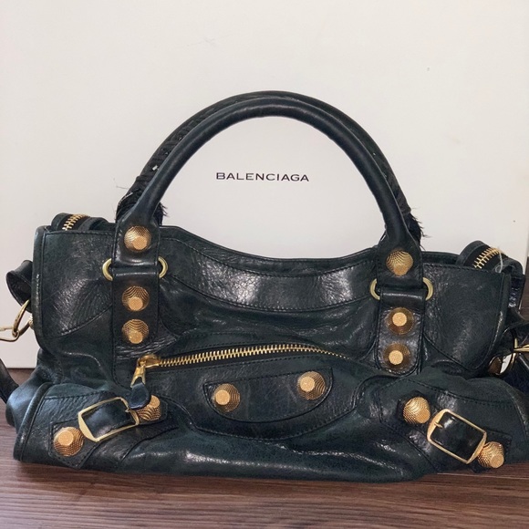 balenciaga mini city gold hardware